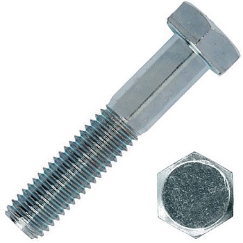 Болт шестигранный М6х80 мм DIN 931 класс 5.8 оцинкованная сталь